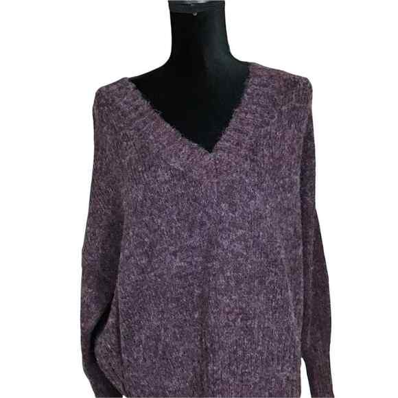 Abound Womens XS Sweater Purple V-Neck Long Sleeve Ribbed Hem Soft Knit NWT - Picture 8 of 16